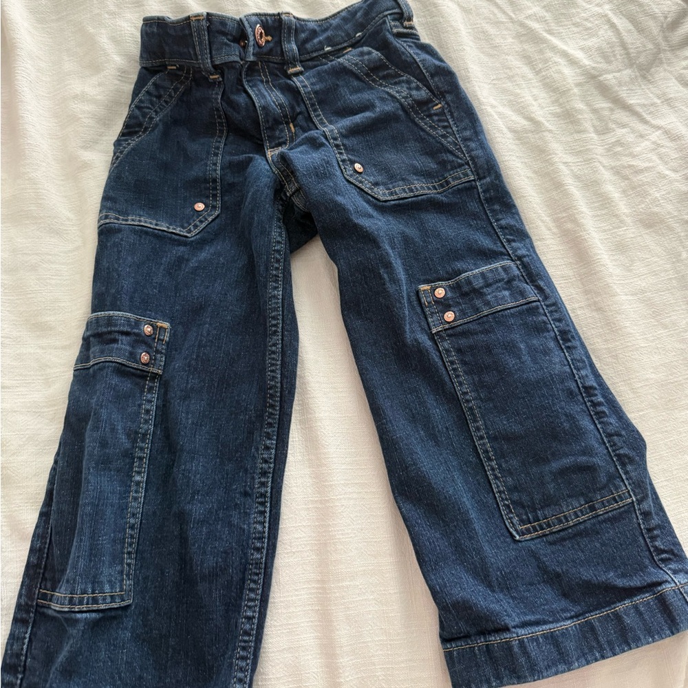 Dark Blue Wide Leg Abercrombie Jeans